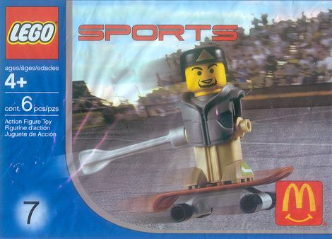 BO7921-1.png McDonald's Sports Set Number 7 - Dark Bluish Gray Vest Skateboarder polybag - Image 1