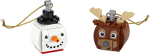 Snowman and Reindeer Ornament – Image 2